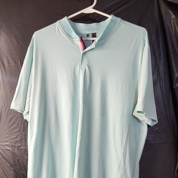 adidas Other - Adidas Golf Polo W/Blade Collar Aqua Sz L